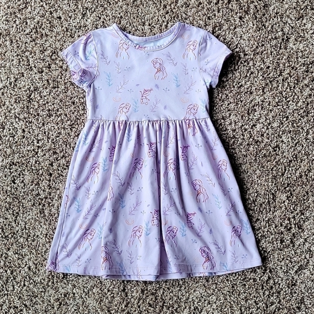 Disney Frozen 2 Anna, Elsa, Olaf Purple Skater Dress Size 3T